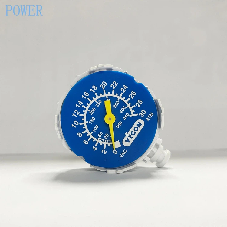Plastic Connector Medical Presure Gauge Bottom Connection