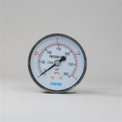 Back Connection Plastic Case Pressure Gauge